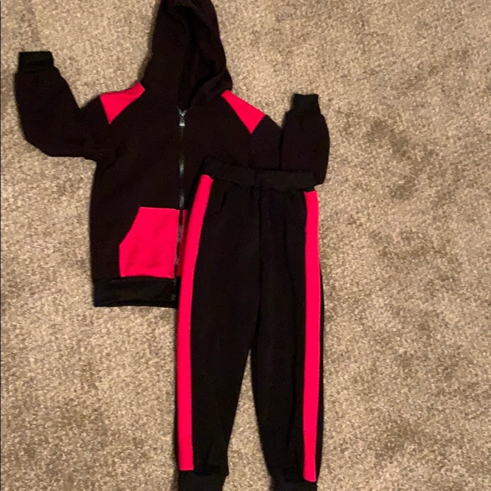 Retro stitch matching jogger set